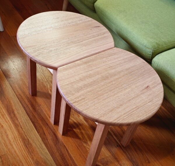 2 units- The Nook Sofa table, side table, natural wood hand crafted locally