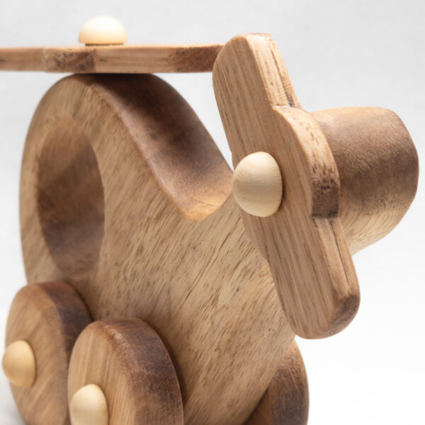 Handcrafted Wooden Helicopter Toy – Eco-Friendly & Safe for Toddlers