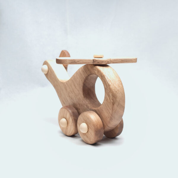 Handcrafted Wooden Helicopter Toy – Eco-Friendly & Safe for Toddlers