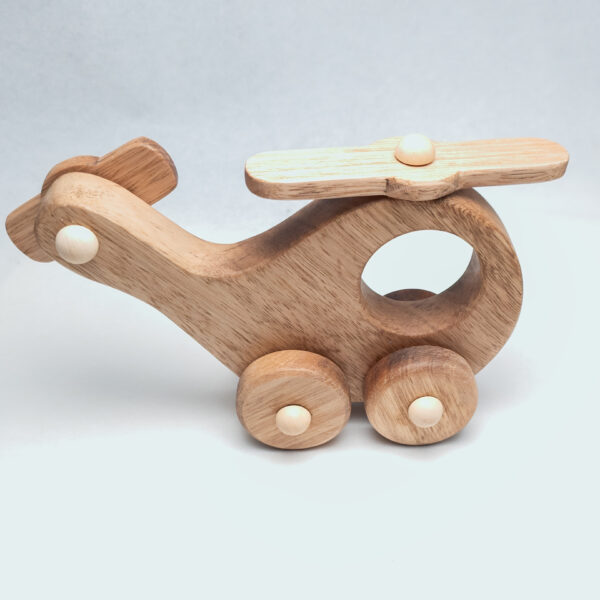 Handcrafted Wooden Helicopter Toy – Eco-Friendly & Safe for Toddlers