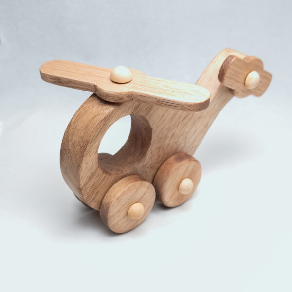 Handcrafted Wooden Helicopter Toy – Eco-Friendly & Safe for Toddlers