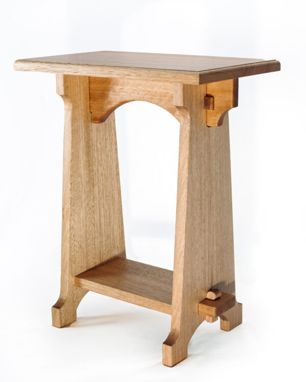 Traditional - Knock down side table, natural wood hand crafted locally