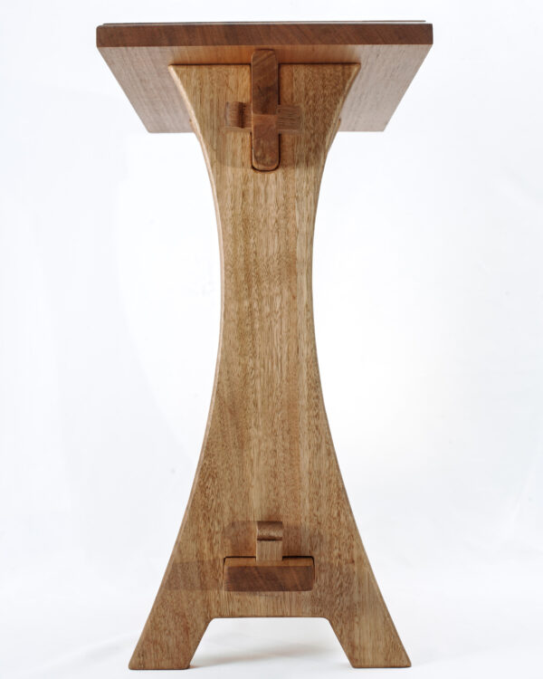Slim - Knock down side table, natural wood hand crafted locally
