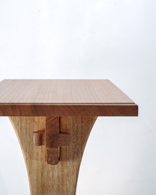 Slim - Knock down side table, natural wood hand crafted locally