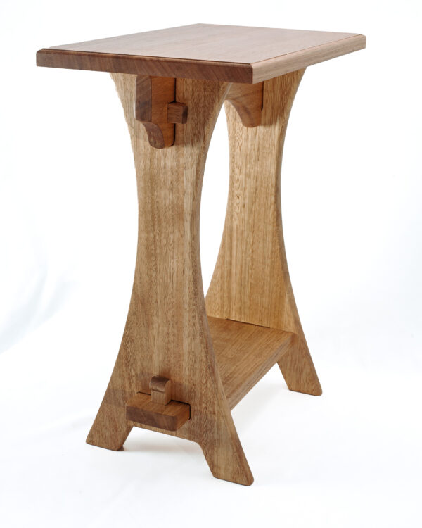 Slim - Knock down side table, natural wood hand crafted locally